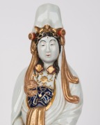 KUTANI antique Japanese porcelain Bijin statue, Meiji period, 20th century, ​​​​​​​44cm high, - 2