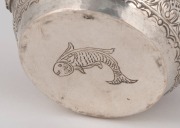 A Burmese thabeik silver finished bowl, 20th century, ​​​​​​​8.5cm high, 12cm wide - 2