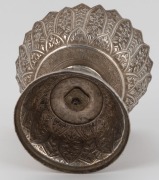 A Thai silver alter bowl of lotus form, early to mid 20th century, ​​​​​​​12.5cm high, 14cm wide, 288 grams - 3