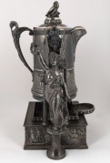 REED & BARTON silver plated figural water pourer on stand, circa 1870s, 53cm high - 2