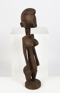 A female sculptural figure, carved wood, Bambara tribe, Southern Mali, ​​​​​​​72cm high