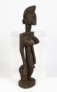 A female sculptural figure, carved wood, Bambara tribe, Southern Mali, ​​​​​​​77cm high