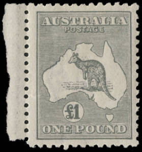 &pound;1 Grey, left marginal copy.