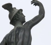 MERCURY the God of eloquence, Grande Tour patinated bronze statue on rouge marble base, circa 1860, 37cm high - 7