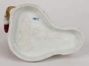 MEISSEN pair of German antique porcelain figural sweetmeat dishes, 18th/19th century, blue mark to base, ​​​​​​​the larger 17cm high, 25cm wide - 5
