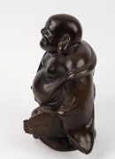 A Chinese heavy cast bronze statue of Buddha, 20th century, ten character mark to back, ​​​​​​​27cm high - 2