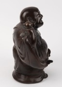 A Chinese heavy cast bronze statue of Buddha, 20th century, ten character mark to back, ​​​​​​​27cm high - 3