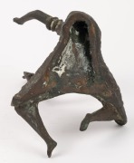 ARTIST UNKNOWN, seated figure in cast bronze, mid 20th century, signed (illegible), ​​​​​​​23cm high - 3