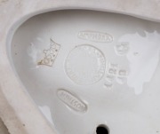 AMPHORA Austrian porcelain figural bowl in the form of a child holding two baskets, late 19th century, stamped "Imperial Amphora, Turn, Austria" with crown mark, ​​​​​​​22cm high - 3