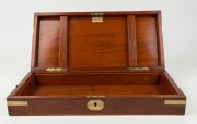 An antique English mahogany and brass instrument case, 19th century, ​​​​​​​8.5cm high, 47cm wide, 22cm deep - 2