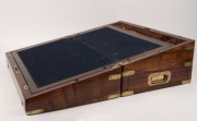 An impressive antique English brass bound rosewood writing box, mid 19th century, ​​​​​​​20.5cm high, 50.5cm wide, 28cm deep - 4