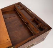 An impressive antique English brass bound rosewood writing box, mid 19th century, ​​​​​​​20.5cm high, 50.5cm wide, 28cm deep - 5