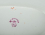 ROYAL WORCESTER antique English porcelain soup tureen with lid, ladle and platter; together with a WEDGWOOD antique English porcelain compote, 19th century, ​​​​​​​the platter 36cm wide - 3