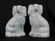 STAFFORDSHIRE group of four assorted antique dog statues, 19th century, ​​​​​​​the largest 26cm high - 4