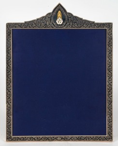 A Thai silver and niello picture frame with enamel decoration, 20th century, ​​​​​​​39.5cm x 29cm
