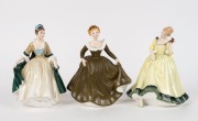 ROYAL DOULTON&nbsp;group of three English porcelain figures comprising "Geraldine" (HN 2348), "Paula" (HN 2906), and "Elegance" (HN 2264), ​​​​​​​the largest 19cm high