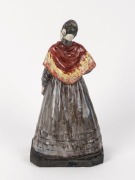 An English art pottery statue of a lady, early to mid 20th century, 26cm high - 2