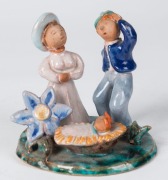 Five assorted Austrian and European terracotta statues, early to mid 20th century, ​​​​​​​the largest 19cm high - 5