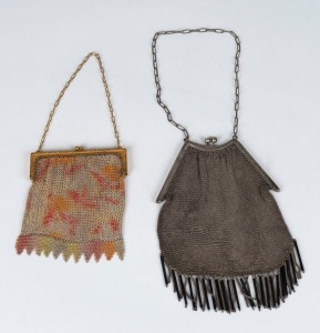 Two vintage mesh purses, circa 1930, ​​​​​​​13cm and 10.5cm wide