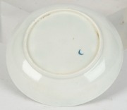 WORCESTER first period early English porcelain dish with floral motif, 18th century, crescent mark to base, ​​​​​​​10.5cm diameter - 2