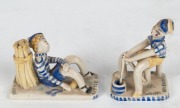 PEGGIE&nbsp;E. FOY group of five ceramic statues, stamped "Made For Heals By Peggie E. Foy", the largest 11.5cm high - 3