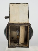 An antique railway signal lamp with bracket mount, early 20th century, ​​​​​​​23cm high including bracket - 3