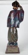 A Chinese pottery statue of a standing lady, late 20th century, 74cm high - 2