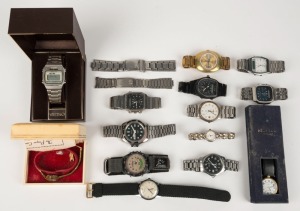 Fifteen assorted vintage wristwatches including TISSOT, 20th century