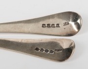 A pair of Georgian sterling silver berry spoons by Robert Rutland of London, circa 1811, ​​​​​​​23cm long, 115 grams total - 2