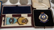 MILITARY & MASONIC MEDALS, badges etc, including some fine silver and enamel examples, (18 items) - 3