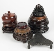 Collection of assorted period and modern timber stands, including one metal example, (37 items) - 2