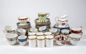 Assorted porcelain tea ware including Aynsley and Shelley, 20th century, (56 items)