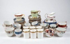 Assorted porcelain tea ware including Aynsley and Shelley, 20th century, (56 items)