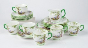 ROYAL ALBERT "Greenwood Tree" English porcelain tea ware, (20 items), the plate 25cm wide