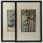 KAWASE HASUI (1883-1957), I.) Senzoku Pond In The Snow, II.) Winter in Tokyo, woodblocks, 33 x 22cm, 61 x 40cm each overall - 3