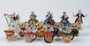 Assorted porcelain ornaments, character jugs, German figures&nbsp;Limoges coups, plates etc, (22 items) - 2