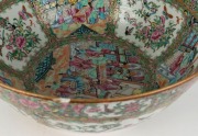 An antique Chinese Canton export ware porcelain punch bowl, 19th century, 16cm high, 39cm diameter - 4