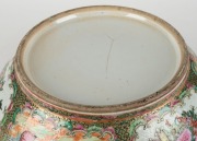 An antique Chinese Canton export ware porcelain punch bowl, 19th century, 16cm high, 39cm diameter - 5