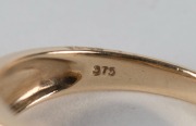Two 9ct yellow gold gents rings, set with diamonds, ​​​​​​​8.6 grams total - 3