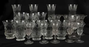 EDINBURGH CRYSTAL 21 assorted "Thistle" pattern glasses