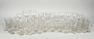 Assorted glass and crystal ware, 20th century, (66 items)