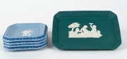 WEDGWOOD Jasper ware group of twenty six assorted porcelain plates, dishes, thimbles, vases etc, the largest 20.5cm diameter - 3
