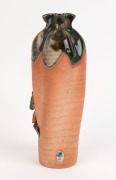 SUMIDA GAWA&nbsp;Japanese pottery vase with applied figures, early 20th century, signed "ISHIGURO&nbsp;KOKO", 24.5cm high - 2