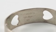 TIFFANY & Co. American sterling silver love heart bangle, stamped "Tiffany & Co. 925" with designer signature, ​​​​​​​6.2cm wide, 27 grams - 2
