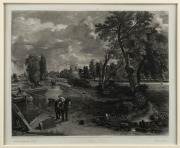 JOHN CONSTABLE (1776-1837, British), I.) The Glebe Farm, II.) Flatford Mill, engravings by David Lucas, ​​​​​​​the larger 17 x 24cm, 39 x 44cm overall - 3