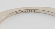 GEORG JENSEN Danish sterling silver bangle in original box, ​​​​​​​7.3cm wide, 27 grams - 3