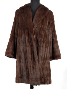 A sable fur three quarter coat, mid 20th century, 