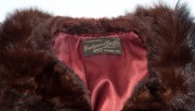 A lady's brown fur jacket with mink collar, by Grutzner & Gartley of South Yarra - 2