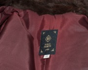 A lady's brown fur jacket with burgundy satin lining, by Polo Norte (size 38) - 2