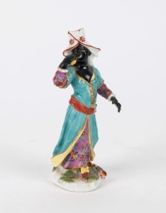 MEISSEN "Blackamoor" antique German porcelain statue, A/F, 19th century, 14.5cm high